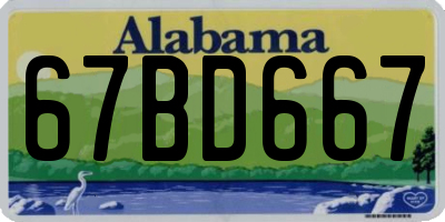 AL license plate 67BD667