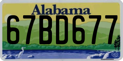 AL license plate 67BD677