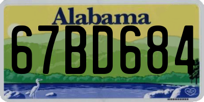 AL license plate 67BD684