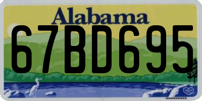 AL license plate 67BD695