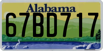 AL license plate 67BD717