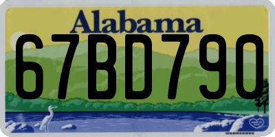 AL license plate 67BD790
