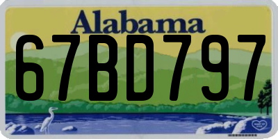 AL license plate 67BD797
