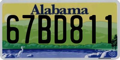 AL license plate 67BD811