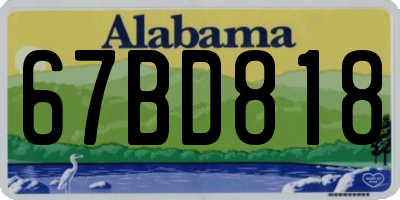 AL license plate 67BD818