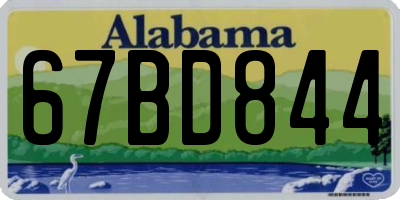 AL license plate 67BD844