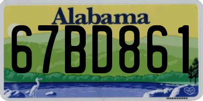 AL license plate 67BD861