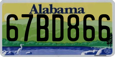 AL license plate 67BD866
