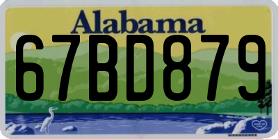 AL license plate 67BD879
