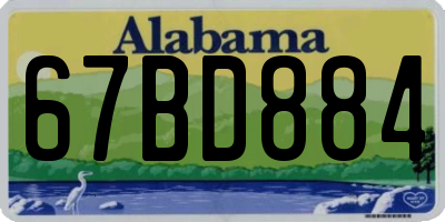 AL license plate 67BD884