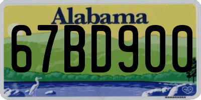 AL license plate 67BD900