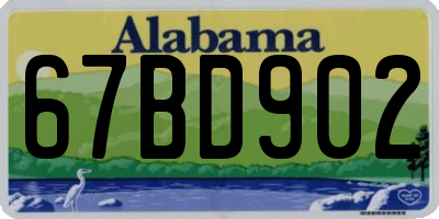 AL license plate 67BD902