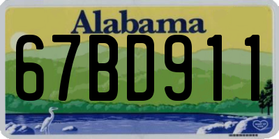 AL license plate 67BD911