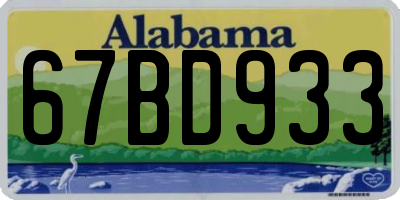 AL license plate 67BD933