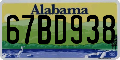 AL license plate 67BD938