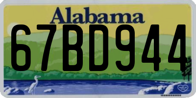 AL license plate 67BD944