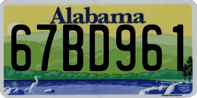 AL license plate 67BD961