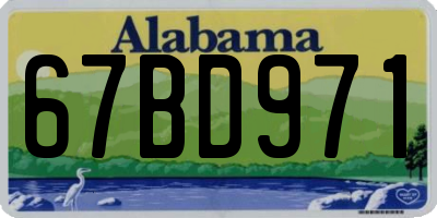AL license plate 67BD971