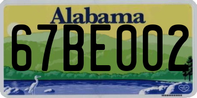 AL license plate 67BE002