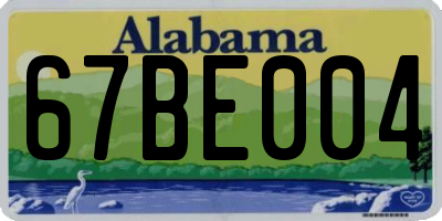 AL license plate 67BE004