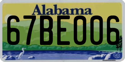 AL license plate 67BE006