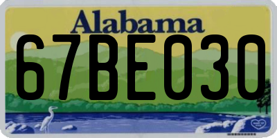 AL license plate 67BE030