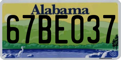 AL license plate 67BE037