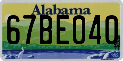 AL license plate 67BE040