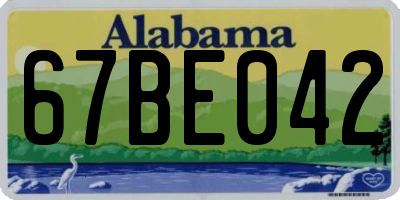 AL license plate 67BE042