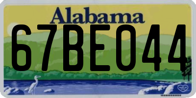 AL license plate 67BE044
