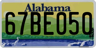 AL license plate 67BE050