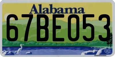 AL license plate 67BE053