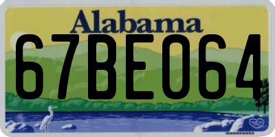 AL license plate 67BE064