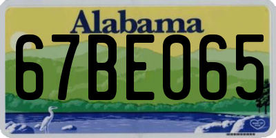 AL license plate 67BE065