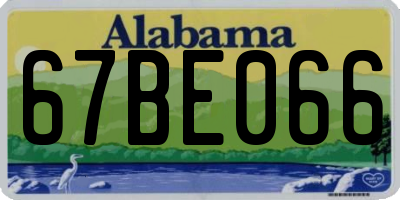 AL license plate 67BE066