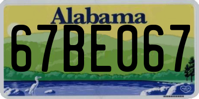 AL license plate 67BE067