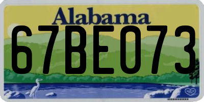 AL license plate 67BE073
