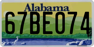 AL license plate 67BE074