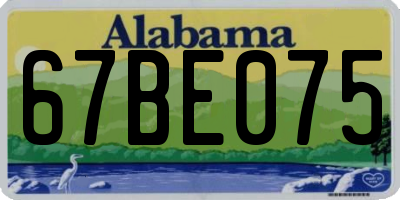 AL license plate 67BE075