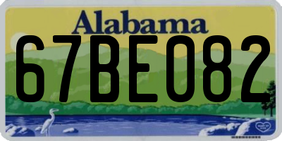 AL license plate 67BE082