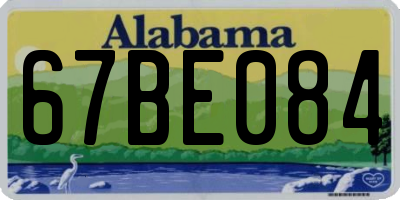 AL license plate 67BE084