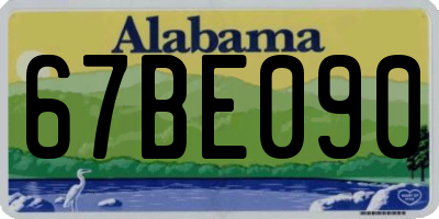 AL license plate 67BE090