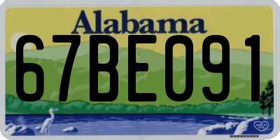 AL license plate 67BE091