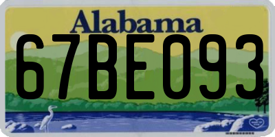 AL license plate 67BE093