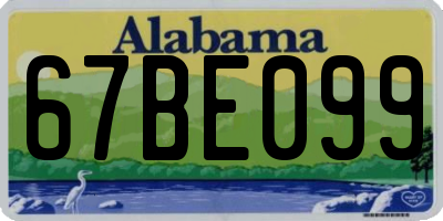 AL license plate 67BE099