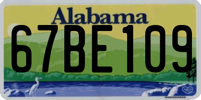 AL license plate 67BE109