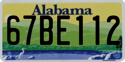 AL license plate 67BE112