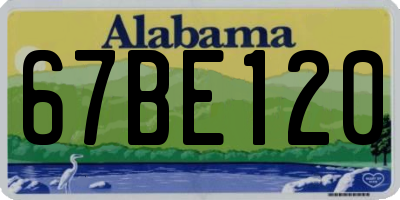 AL license plate 67BE120