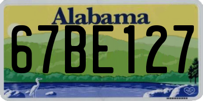AL license plate 67BE127