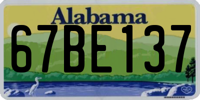 AL license plate 67BE137